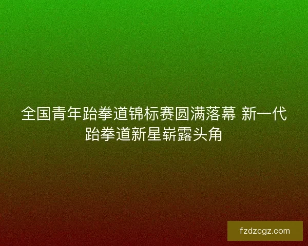 全国青年跆拳道锦标赛圆满落幕 新一代跆拳道新星崭露头角